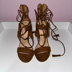 High heels, wide width.